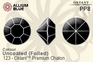 Oktant™ Premium チャトン (123) PP8 - カラー 裏面ゴールドフォイル