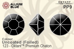 Oktant™ Premium チャトン (123) PP9 - カラー 裏面ゴールドフォイル