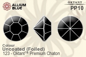 Oktant™ Premium チャトン (123) PP10 - カラー 裏面ゴールドフォイル