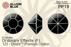 Oktant™ Premium チャトン (123) PP19 - クリスタル エフェクト 裏面ゴールドフォイル