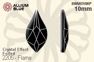 スワロフスキー Flame ラインストーン (2205) 10mm - クリスタル エフェクト 裏面プラチナフォイル