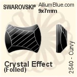 スワロフスキー Curvy ラインストーン (2540) 7x5.5mm - クリスタル エフェクト 裏面プラチナフォイル