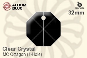 プレシオサ MC Octagon (1-Hole) (2571) 32mm - クリスタル