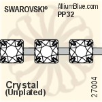 スワロフスキー ラウンド Cupchain (27004) PP32, Unメッキ, 00C - クリスタル