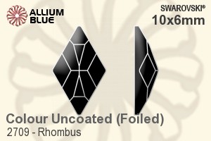 スワロフスキー Rhombus ラインストーン (2709) 10x6mm - カラー 裏面プラチナフォイル