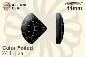 スワロフスキー Fan ラインストーン (2714) 14mm - カラー 裏面プラチナフォイル