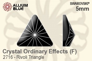 スワロフスキー リボリ Triangle ラインストーン (2716) 5mm - クリスタル エフェクト 裏面プラチナフォイル