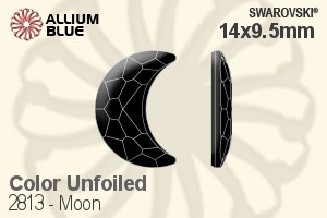 スワロフスキー Moon ラインストーン (2813) 14x9.5mm - カラー 裏面にホイル無し