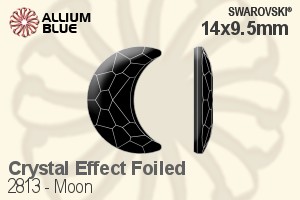 スワロフスキー Moon ラインストーン (2813) 14x9.5mm - クリスタル エフェクト 裏面プラチナフォイル