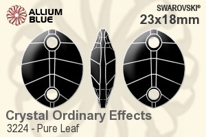 スワロフスキー Pure Leaf ソーオンストーン (3224) 23x18mm - クリスタル エフェクト 裏面にホイル無し