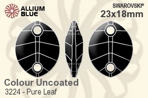 スワロフスキー Pure Leaf ソーオンストーン (3224) 23x18mm - カラー 裏面にホイル無し