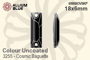 スワロフスキー Cosmic Baguette ソーオンストーン (3255) 18x6mm - カラー 裏面にホイル無し