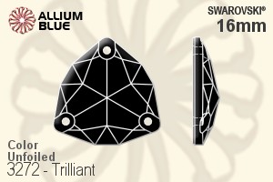 スワロフスキー Trilliant ソーオンストーン (3272) 16mm - カラー 裏面にホイル無し