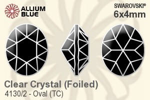 SWAROVSKI 4130/2 6X4MM CRYSTAL GG