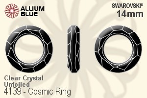 スワロフスキー Cosmic Ring ファンシーストーン (4139) 14mm - クリスタル 裏面にホイル無し