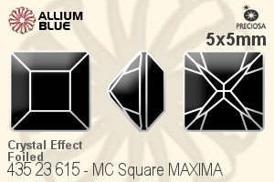 PRECIOSA Square MXM 5x5 crystal DF AB