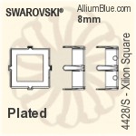 スワロフスキー XILION Squareファンシーストーン石座 (4428/S) 8mm - メッキなし
