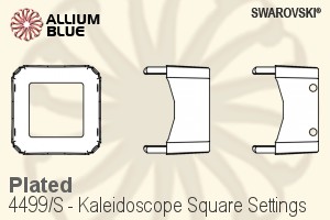 スワロフスキー Kaleidoscope Squareファンシーストーン石座 (4499/S) 6mm - メッキ