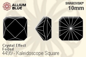 スワロフスキー Kaleidoscope Square ファンシーストーン (4499) 10mm - クリスタル エフェクト 裏面プラチナフォイル