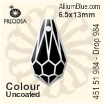 Preciosa プレシオサ MC マシーンカットDrop 984 ペンダント (451 51 984) 6.5x13mm - カラー