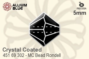 Preciosa プレシオサ MC マシーンカットビーズ Rondell (451 69 302) 4.7x5mm - クリスタル エフェクト