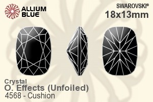 スワロフスキー Cushion ファンシーストーン (4568) 18x13mm - クリスタル エフェクト 裏面にホイル無し