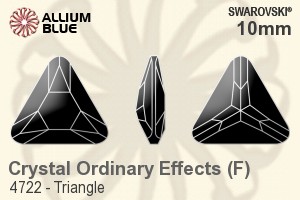 スワロフスキー Triangle ファンシーストーン (4722) 10mm - クリスタル （オーディナリー　エフェクト） プラチナフォイル