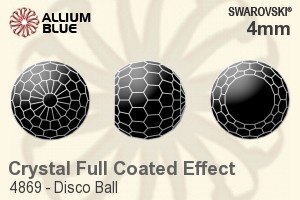 スワロフスキー Disco Ball ファンシーストーン (4869) 4mm - クリスタル エフェクト (Full Coated) 裏面にホイル無し