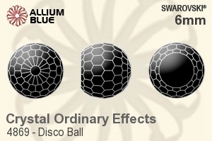 スワロフスキー Disco Ball ファンシーストーン (4869) 6mm - クリスタル エフェクト 裏面にホイル無し