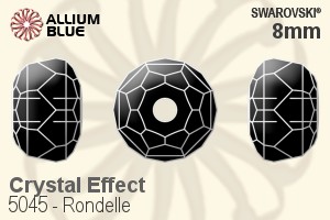 スワロフスキー Rondelle ビーズ (5045) 8mm - クリスタル エフェクト