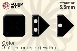 スワロフスキー Square Spike (Two Holes) ビーズ (5061) 5.5mm - カラー