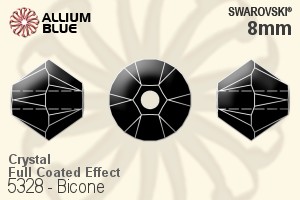 スワロフスキー Bicone ビーズ (5328) 8mm - クリスタル（フルコーティング　エフェクト）