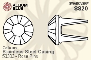 スワロフスキー Rose Pin (53303), ステンレススチールケーシング, SS20ストーン付き - カラー