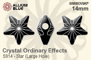 スワロフスキー Star (Large Hole) ビーズ (5914) 14mm - クリスタル （オーディナリー　エフェクト）