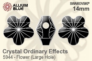 スワロフスキー Flower (Large Hole) ビーズ (5944) 14mm - クリスタル （オーディナリー　エフェクト）