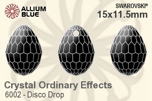 スワロフスキー Disco Drop ペンダント (6002) 15x11.5mm - クリスタル エフェクト