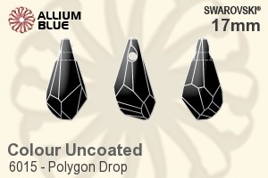 スワロフスキー Polygon Drop ペンダント (6015) 17mm - カラー（コーティングなし）