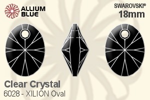 スワロフスキー XILION Oval ペンダント (6028) 18mm - クリスタル