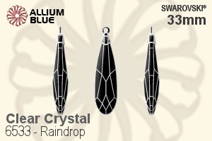 スワロフスキー Raindrop ペンダント (6533) 33mm - クリスタル