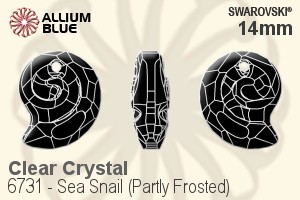 スワロフスキー Sea Snail (Partly Frosted) ペンダント (6731) 14mm - クリスタル