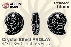 スワロフスキー Sea Snail (Partly Frosted) ペンダント (6731) 14mm - クリスタル エフェクト PROLAY