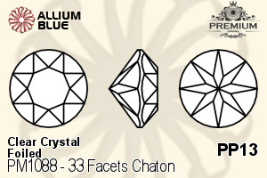 プレミアム 33 Facets チャトン (PM1088) PP13 - クリスタル 裏面フォイル