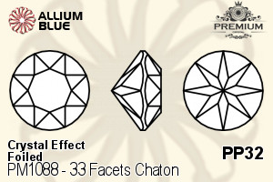 プレミアム 33 Facets チャトン (PM1088) PP32 - クリスタル エフェクト 裏面フォイル