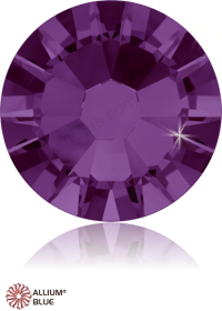 PREMIUM CRYSTAL Round Rose Flat Back SS6 Amethyst F