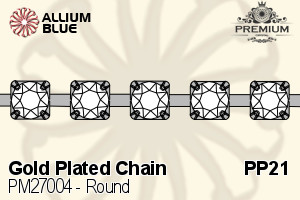 PREMIUM CRYSTAL Round Cupchain GLD PP21 Rose