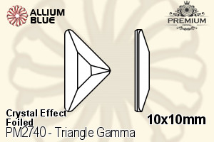 プレミアム Triangle Gamma Flat Back (PM2740) 10x10mm - クリスタル エフェクト 裏面フォイル