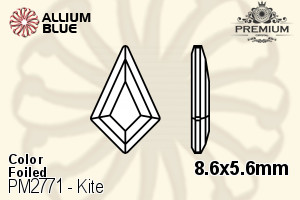 プレミアム Kite Flat Back (PM2771) 8.6x5.6mm - カラー 裏面フォイル