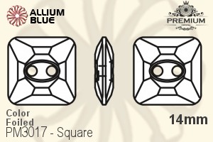 プレミアム Square ソーオンストーン (PM3017) 14mm - カラー 裏面フォイル