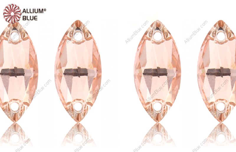 PREMIUM CRYSTAL Navette Sew-on Stone 18x9mm Light Peach F