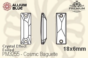 プレミアム Cosmic Baguette ソーオンストーン (PM3255) 18x6mm - クリスタル エフェクト 裏面フォイル